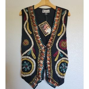 NWT Vintage Made in India colorful vest